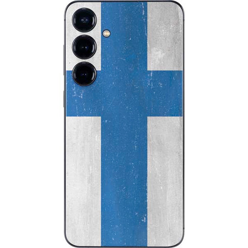 Finland Flag Distressed Galaxy S25 Skin